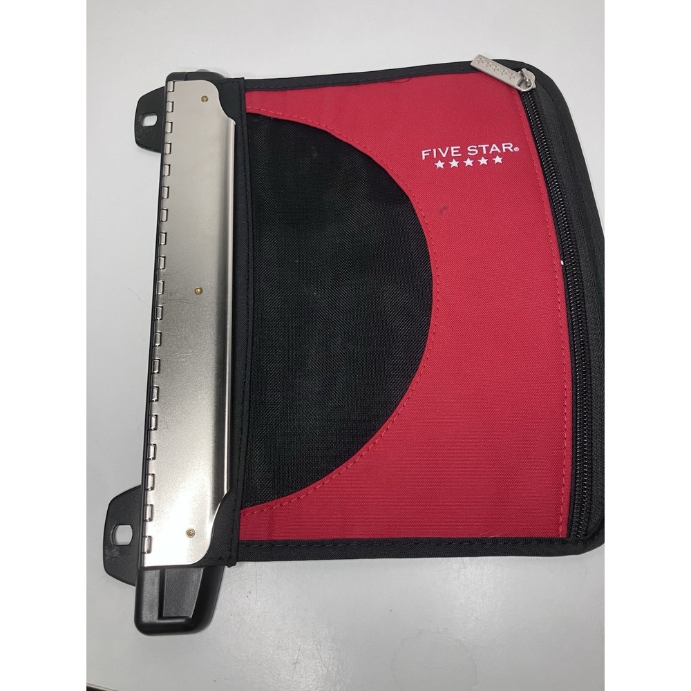 Five Star Red Punch N Pouch Mead Binder Pencil Bag Storage Container Hole Punch